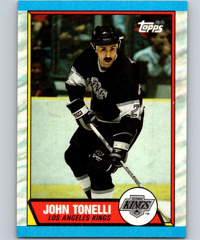 1989-90 Topps #8 John Tonelli Kings NHL Hockey Image 1