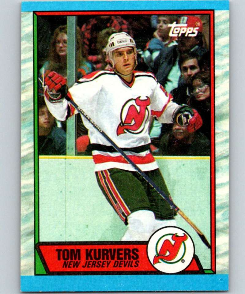 1989-90 Topps #9 Tom Kurvers NJ Devils NHL Hockey Image 1