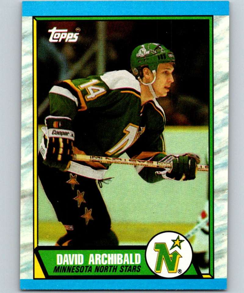 1989-90 Topps #10 Dave Archibald North Stars NHL Hockey Image 1