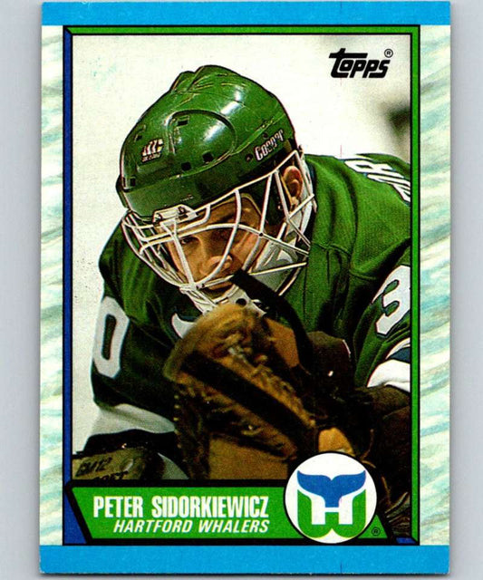 1989-90 Topps #11 Peter Sidorkiewicz RC Rookie Whalers NHL Hockey Image 1