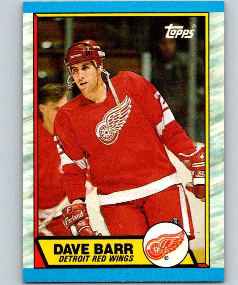 1989-90 Topps #13 Dave Barr Red Wings NHL Hockey Image 1