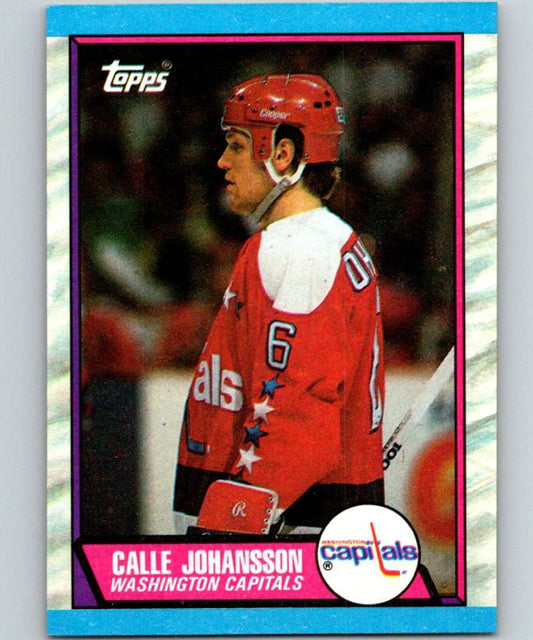 1989-90 Topps #16 Calle Johansson RC Rookie Capitals NHL Hockey Image 1