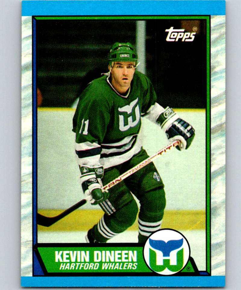 1989-90 Topps #20 Kevin Dineen Whalers NHL Hockey Image 1