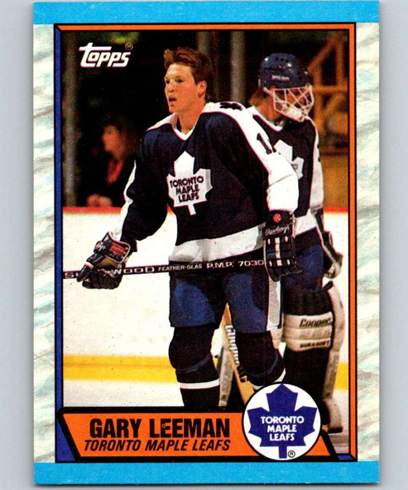1989-90 Topps #22 Gary Leeman Maple Leafs NHL Hockey Image 1