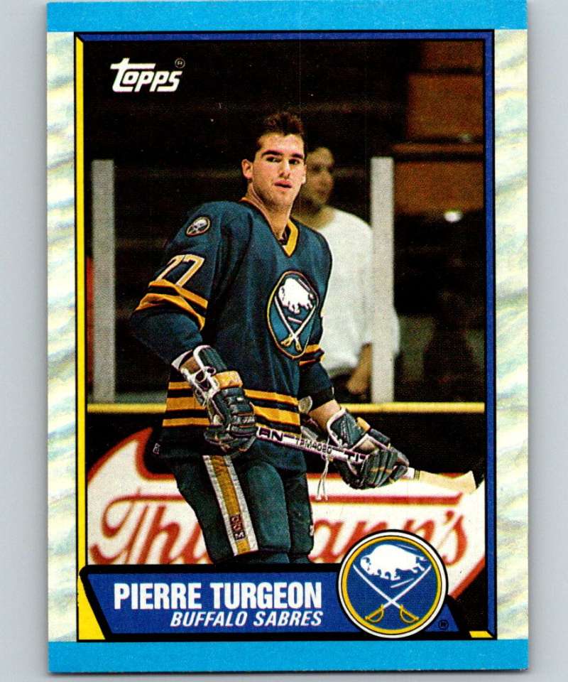 1989-90 Topps #25 Pierre Turgeon Sabres DP NHL Hockey Image 1