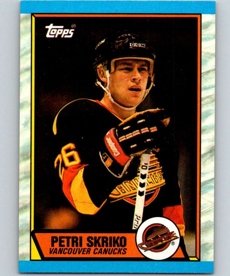 1989-90 Topps #33 Petri Skriko Canucks NHL Hockey Image 1