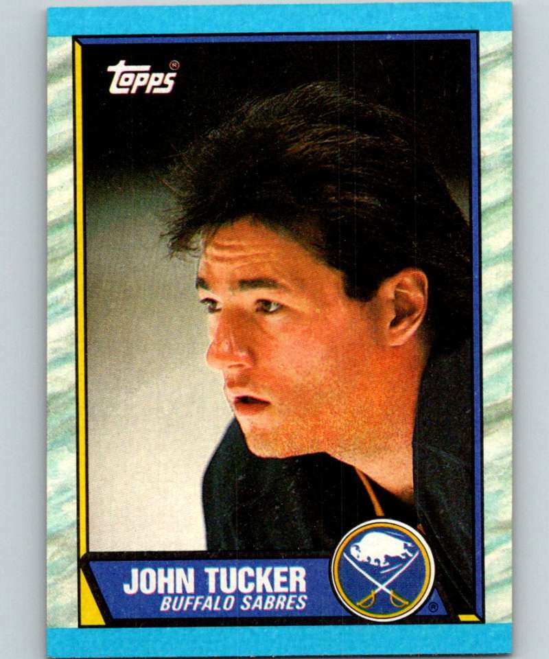 1989-90 Topps #37 John Tucker Sabres NHL Hockey Image 1