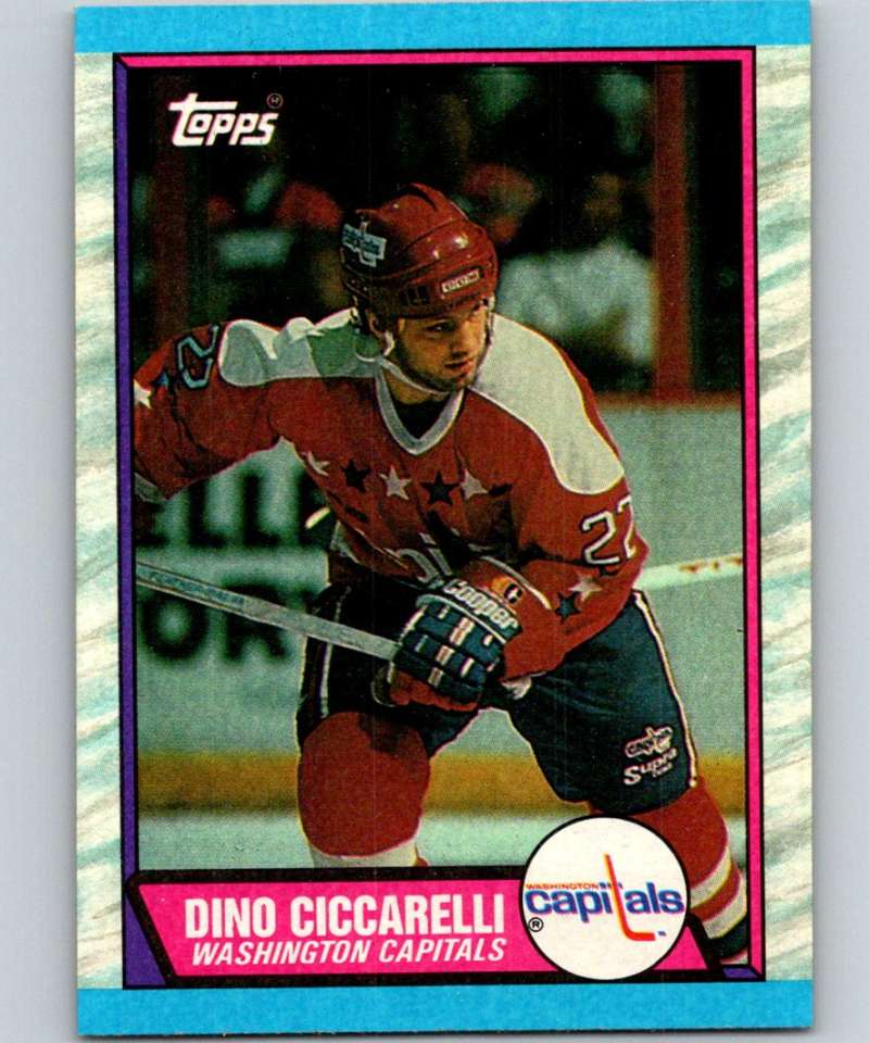 1989-90 Topps #41 Dino Ciccarelli Capitals NHL Hockey Image 1