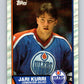 1989-90 Topps #43 Jari Kurri Oilers NHL Hockey Image 1