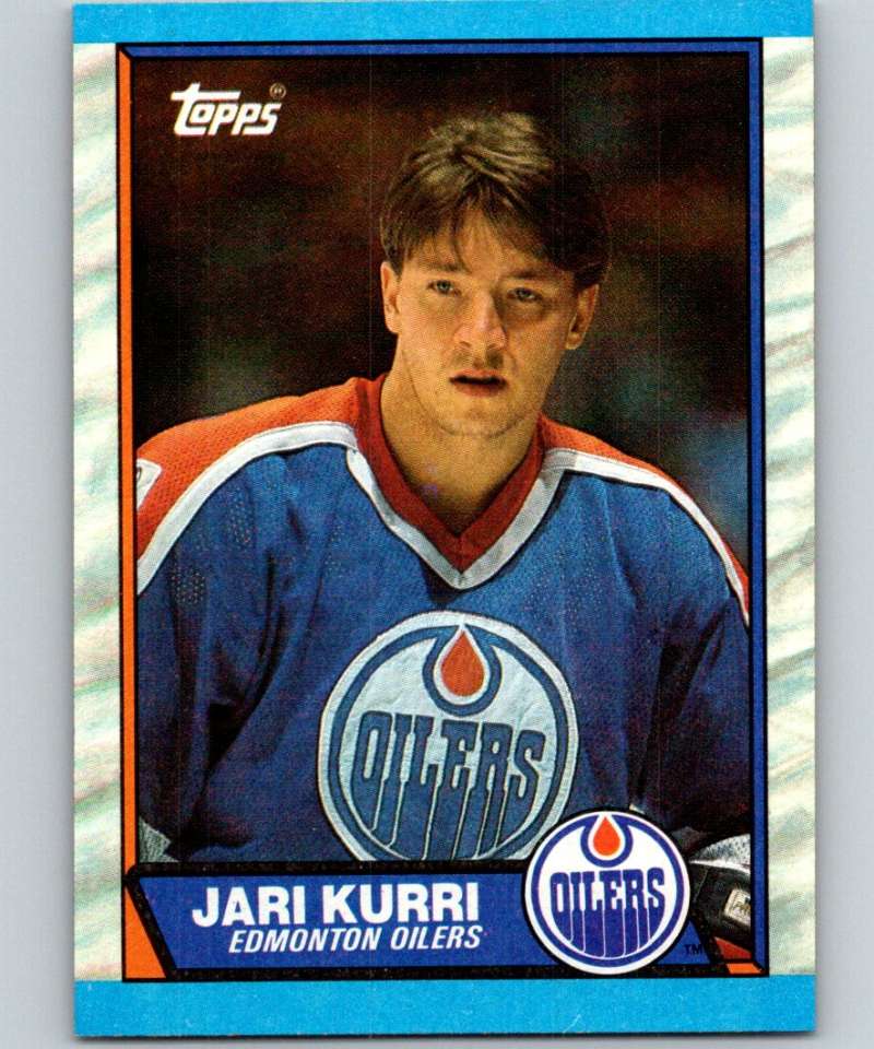 1989-90 Topps #43 Jari Kurri Oilers NHL Hockey Image 1