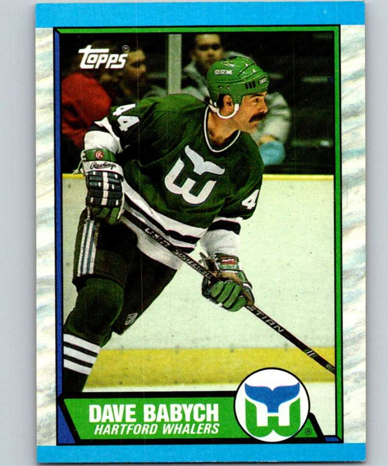 1989-90 Topps #46 Dave Babych Whalers NHL Hockey Image 1