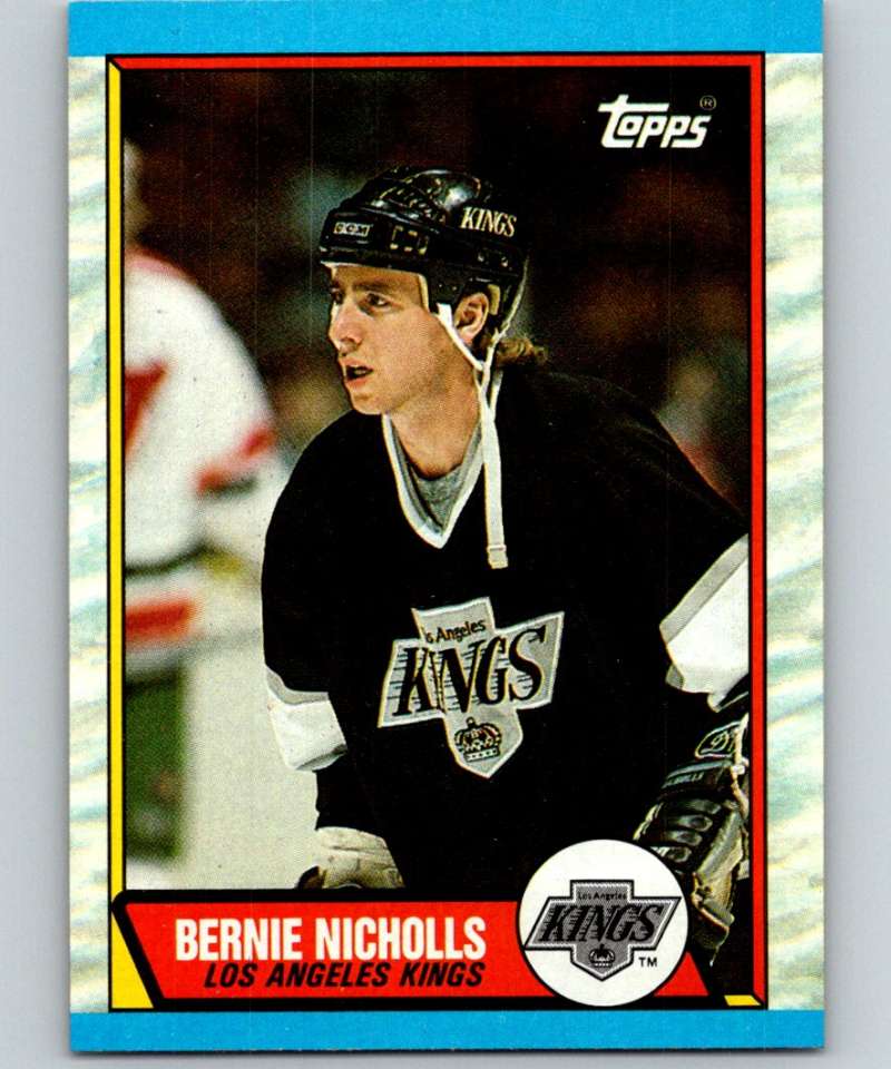 1989-90 Topps #47 Bernie Nicholls Kings NHL Hockey Image 1