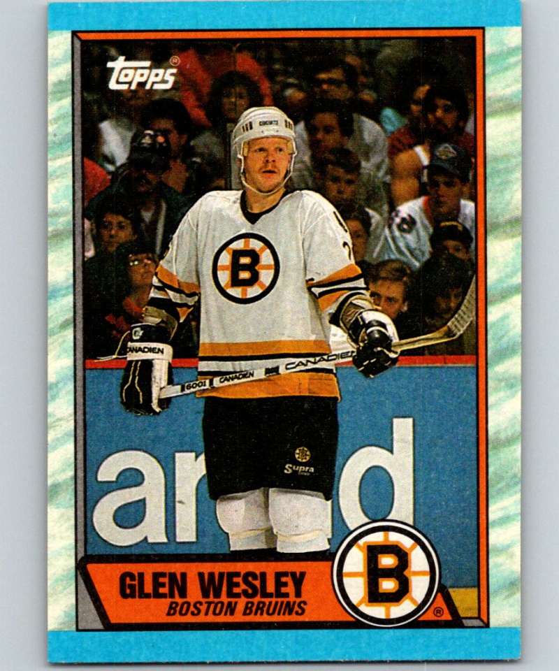 1989-90 Topps #51 Glen Wesley Bruins NHL Hockey Image 1