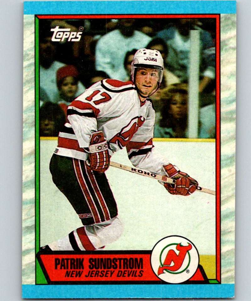 1989-90 Topps #56 Patrik Sundstrom NJ Devils NHL Hockey Image 1