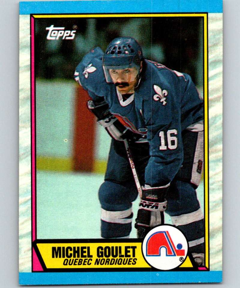 1989-90 Topps #57 Michel Goulet Nordiques NHL Hockey Image 1