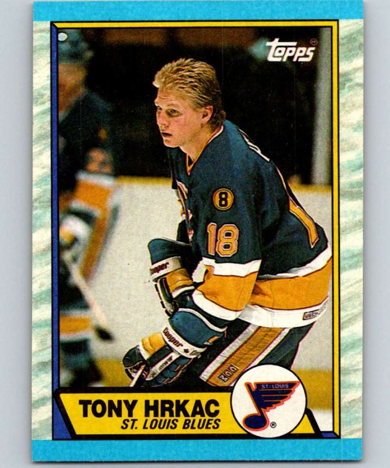 1989-90 Topps #64 Tony Hrkac Blues NHL Hockey Image 1