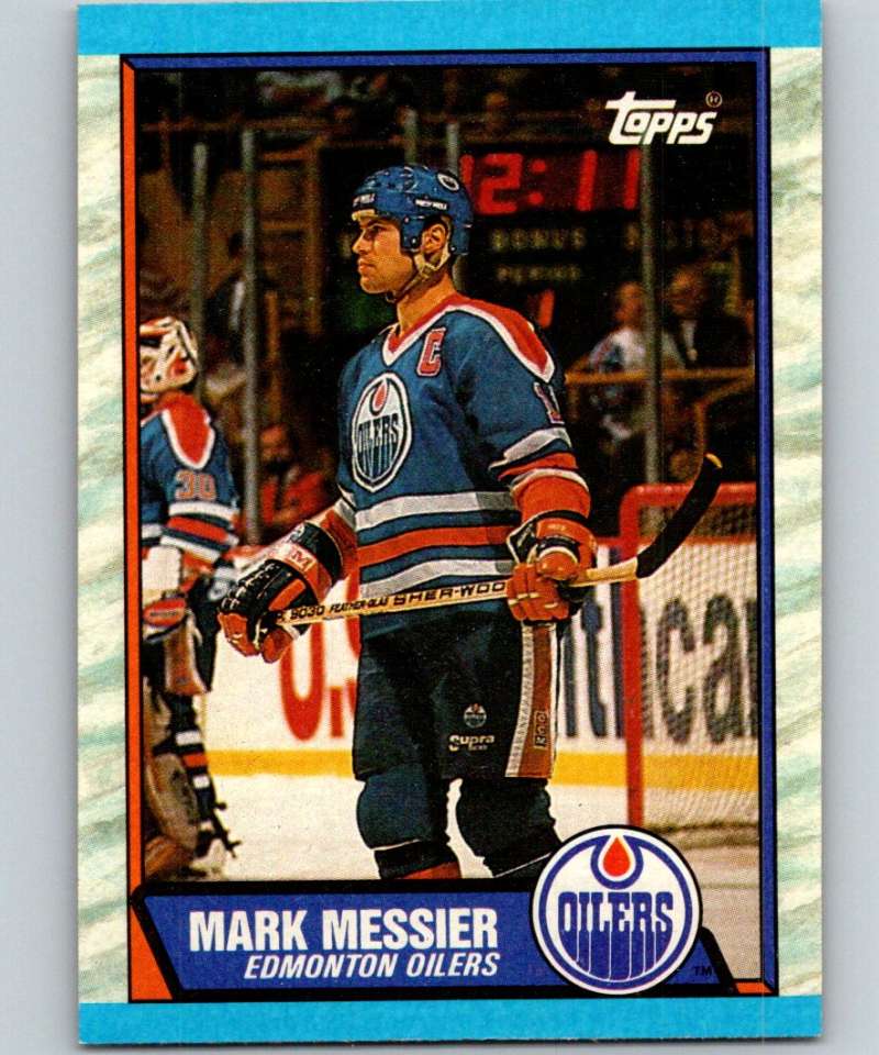 1989-90 Topps #65 Mark Messier Oilers NHL Hockey Image 1