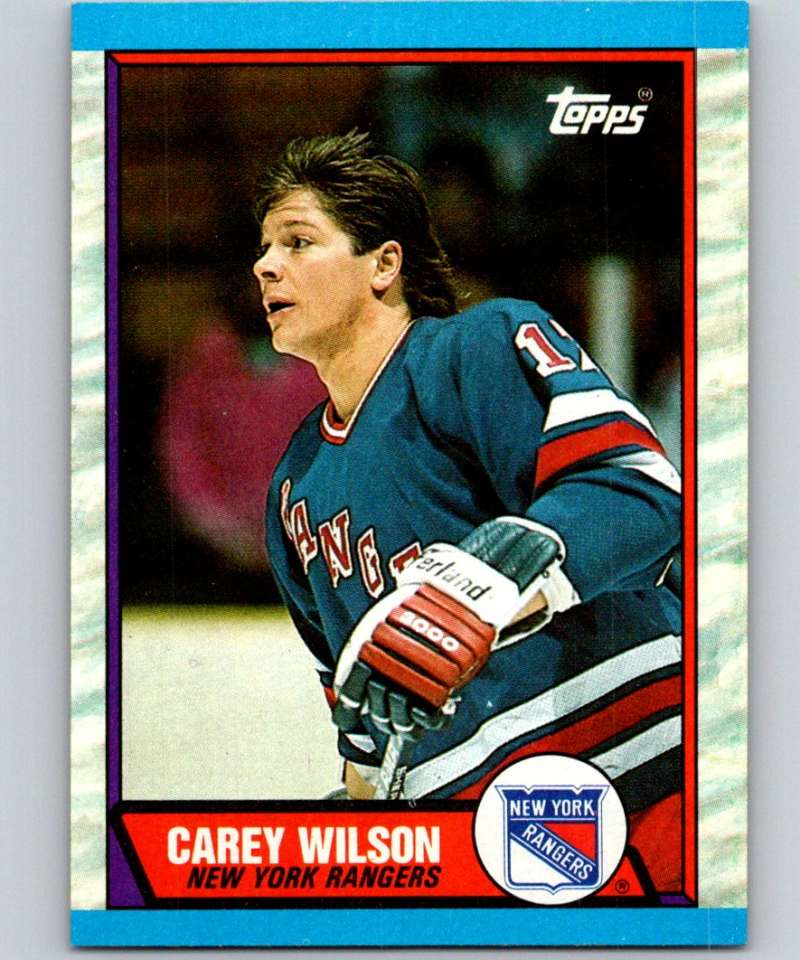 1989-90 Topps #66 Carey Wilson NY Rangers NHL Hockey Image 1