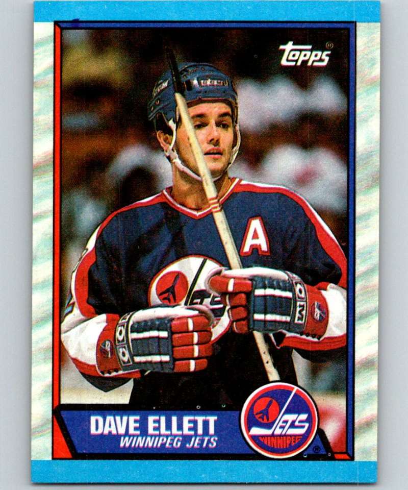 1989-90 Topps #69 Dave Ellett Winn Jets NHL Hockey Image 1