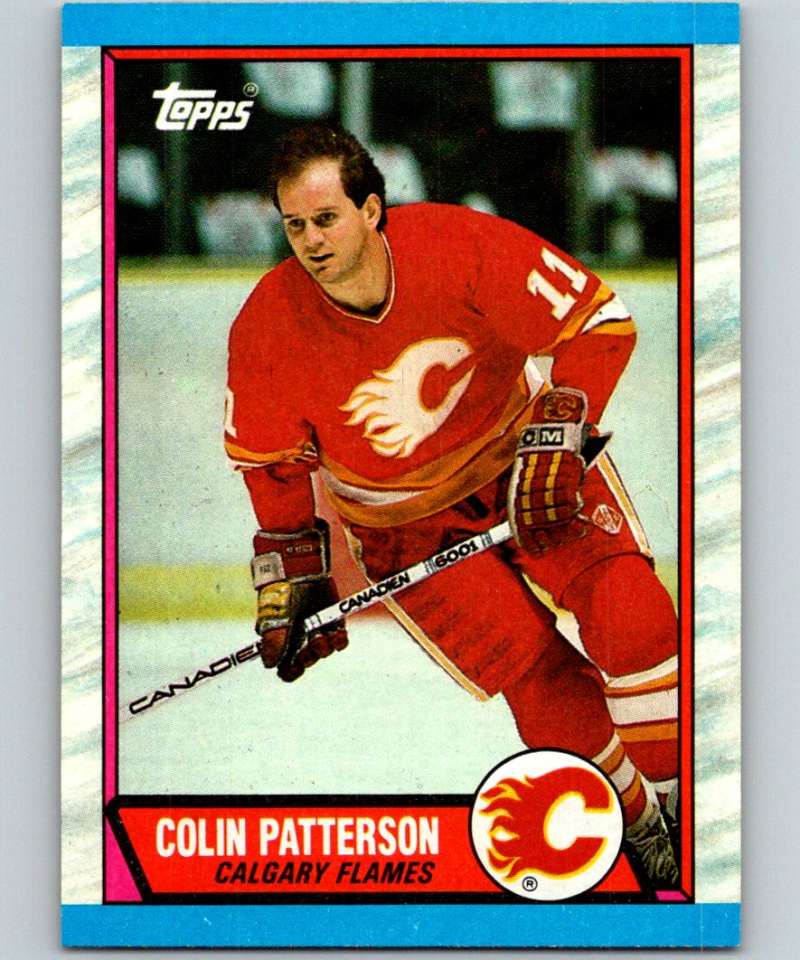 1989-90 Topps #71 Colin Patterson RC Rookie Flames NHL Hockey Image 1