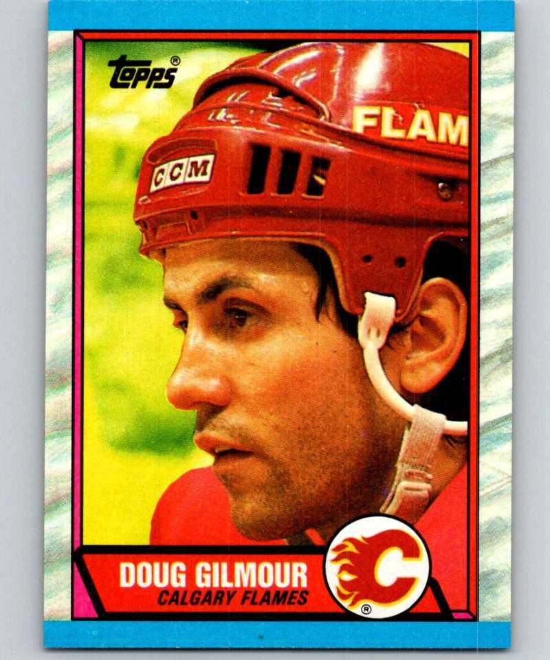 1989-90 Topps #74 Doug Gilmour Flames NHL Hockey Image 1