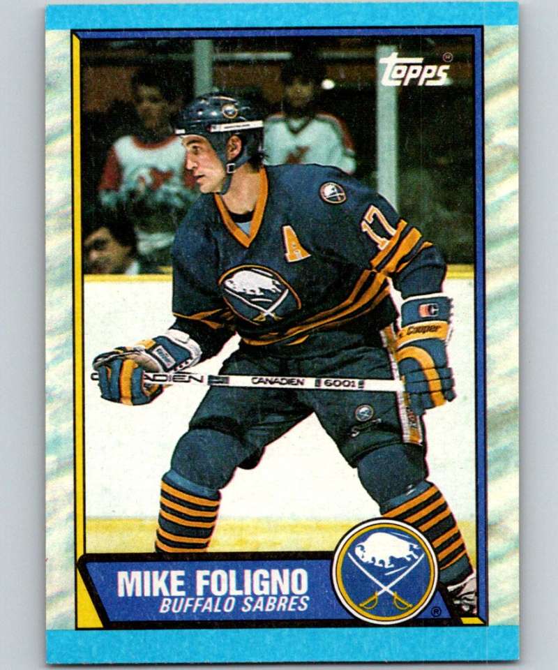 1989-90 Topps #78 Mike Foligno Sabres NHL Hockey Image 1