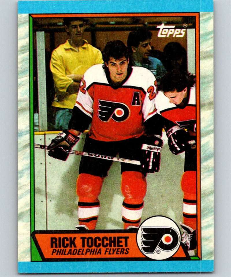 1989-90 Topps #80 Rick Tocchet Flyers NHL Hockey Image 1