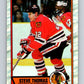 1989-90 Topps #82 Steve Thomas Blackhawks NHL Hockey Image 1