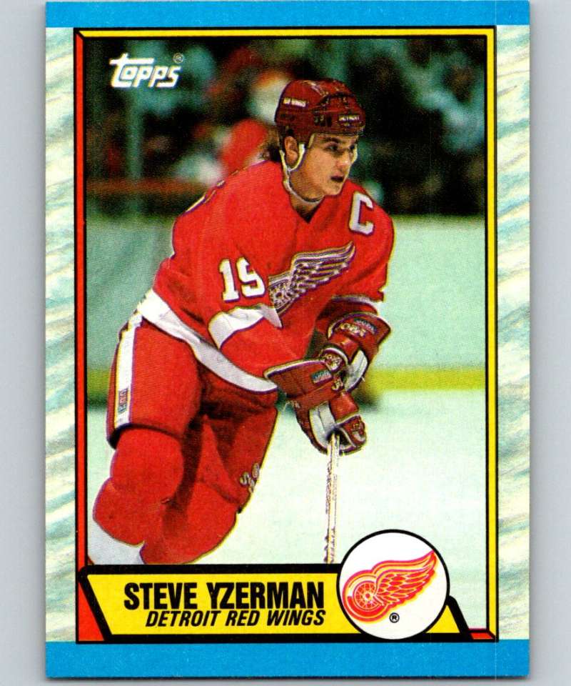 1989-90 Topps #83 Steve Yzerman Red Wings NHL Hockey Image 1