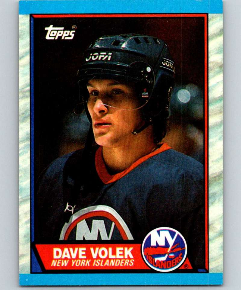 1989-90 Topps #85 David Volek RC Rookie NY Islanders NHL Hockey Image 1
