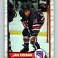 1989-90 Topps #96 Jan Erixon NY Rangers NHL Hockey Image 1
