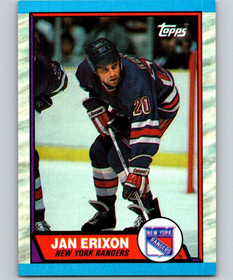 1989-90 Topps #96 Jan Erixon NY Rangers NHL Hockey Image 1