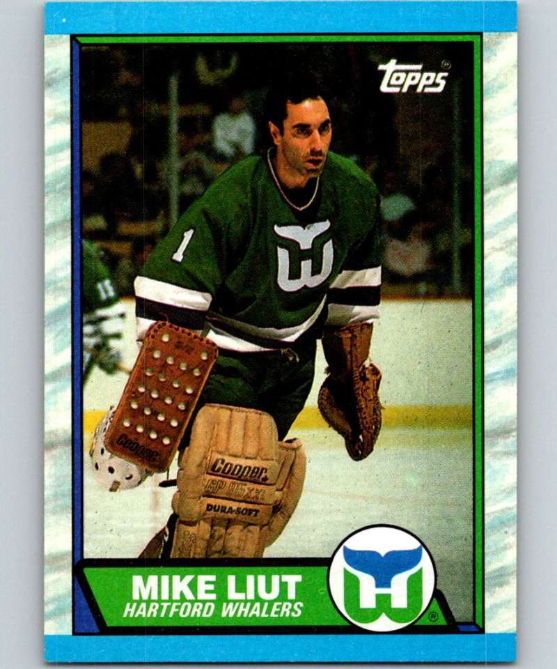 1989-90 Topps #97 Mike Liut Whalers NHL Hockey Image 1