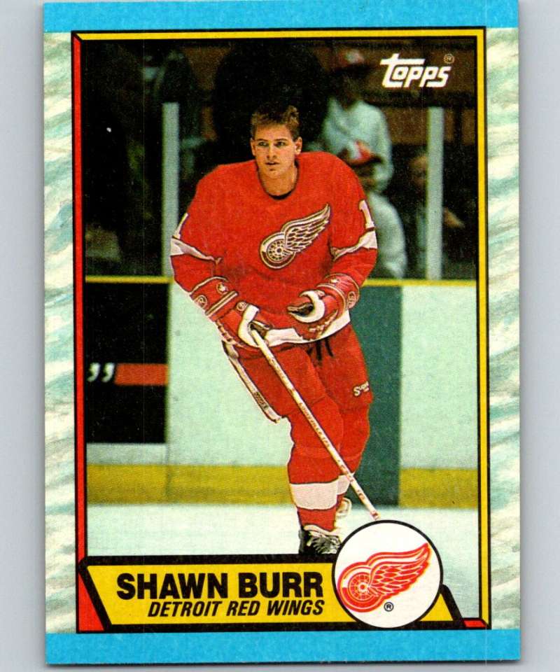 1989-90 Topps #101 Shawn Burr Red Wings NHL Hockey Image 1