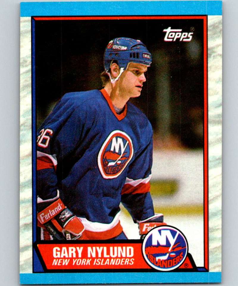 1989-90 Topps #105 Gary Nylund NY Islanders NHL Hockey Image 1