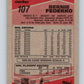 1989-90 Topps #107 Bernie Federko Red Wings NHL Hockey Image 2