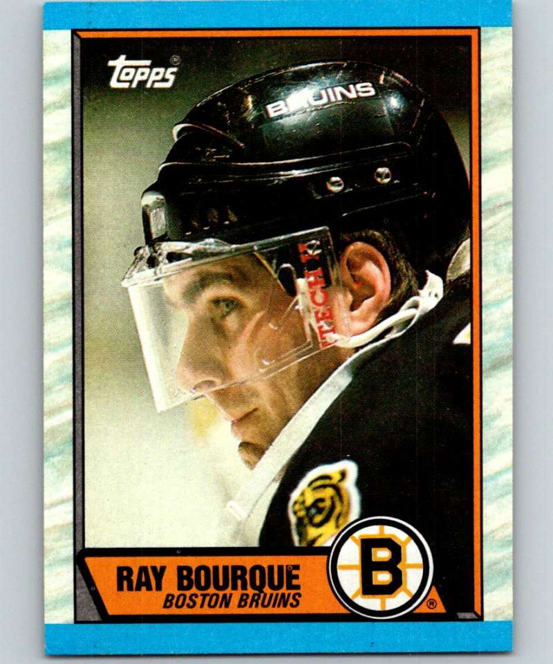 1989-90 Topps #110 Ray Bourque Bruins NHL Hockey Image 1