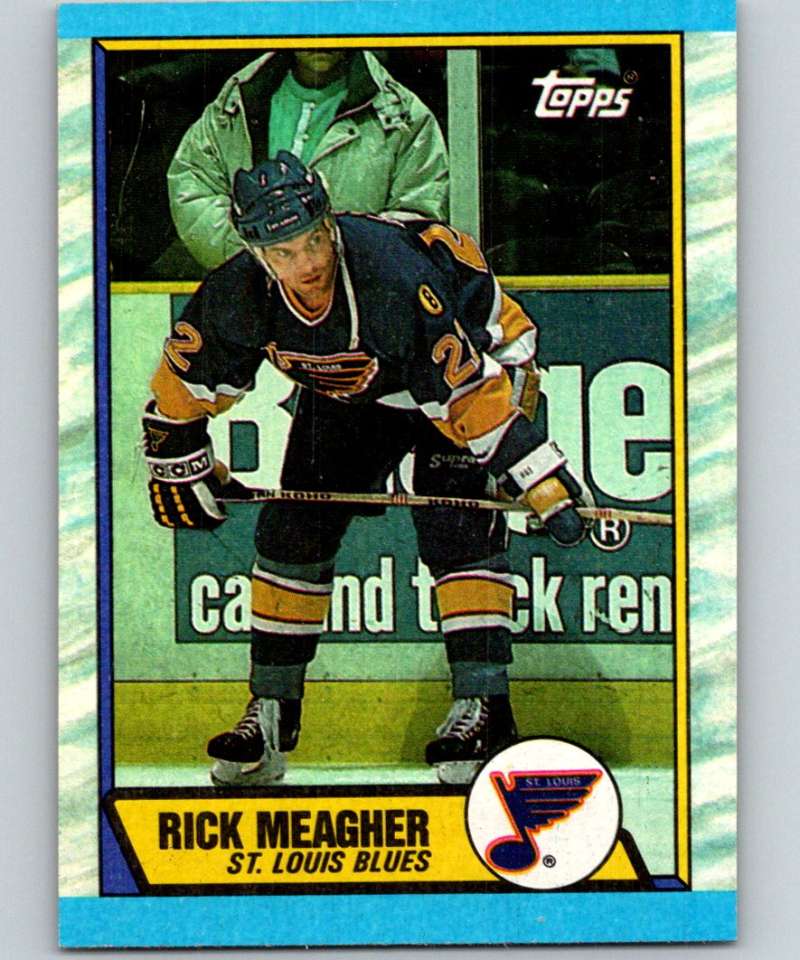 1989-90 Topps #116 Rick Meagher Blues NHL Hockey Image 1