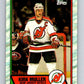 1989-90 Topps #117 Kirk Muller NJ Devils NHL Hockey Image 1