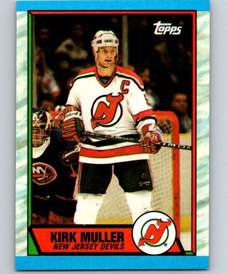 1989-90 Topps #117 Kirk Muller NJ Devils NHL Hockey Image 1