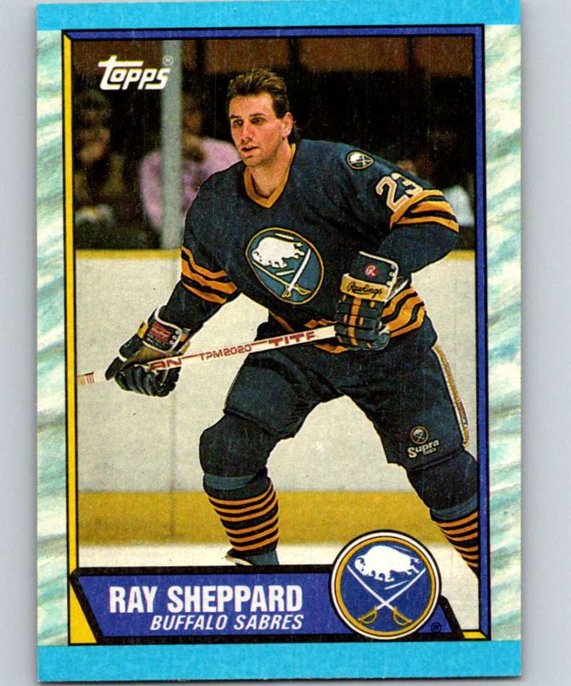 1989-90 Topps #119 Ray Sheppard Sabres NHL Hockey Image 1