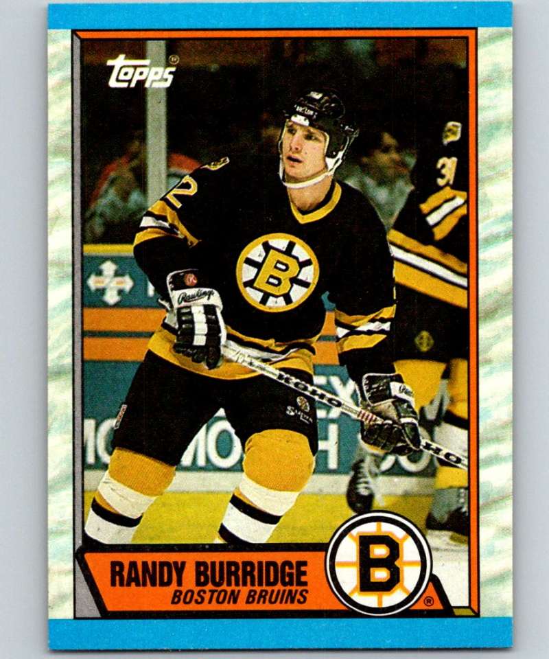 1989-90 Topps #121 Randy Burridge Bruins NHL Hockey Image 1