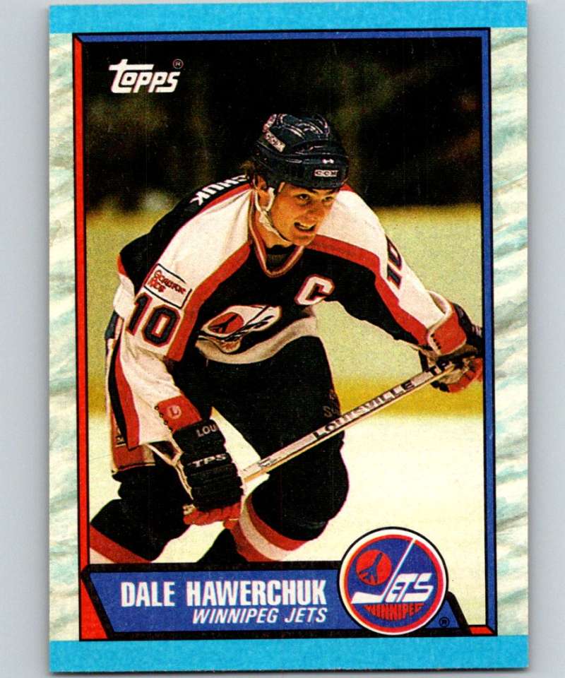 1989-90 Topps #122 Dale Hawerchuk Winn Jets NHL Hockey Image 1