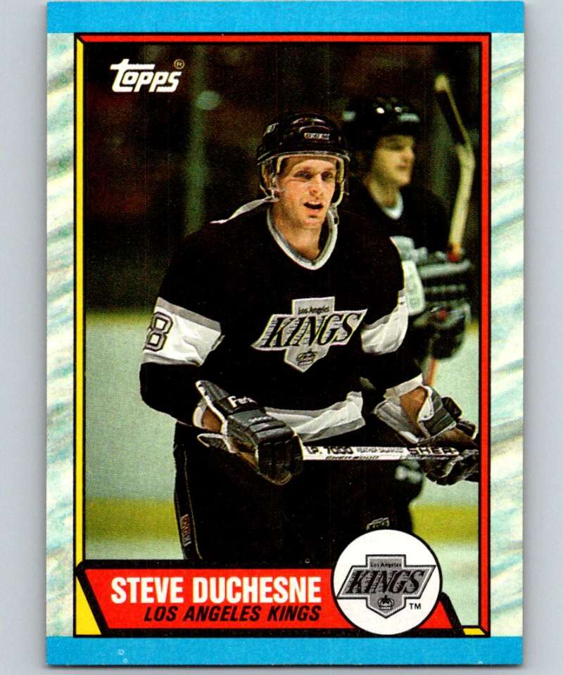 1989-90 Topps #123 Steve Duchesne Kings NHL Hockey Image 1