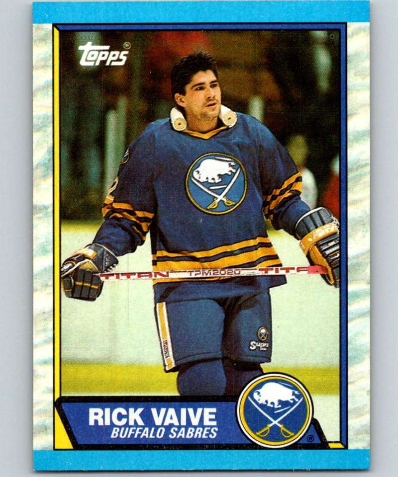 1989-90 Topps #125 Rick Vaive Sabres NHL Hockey Image 1