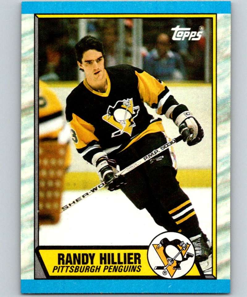 1989-90 Topps #126 Randy Hillier Penguins NHL Hockey Image 1