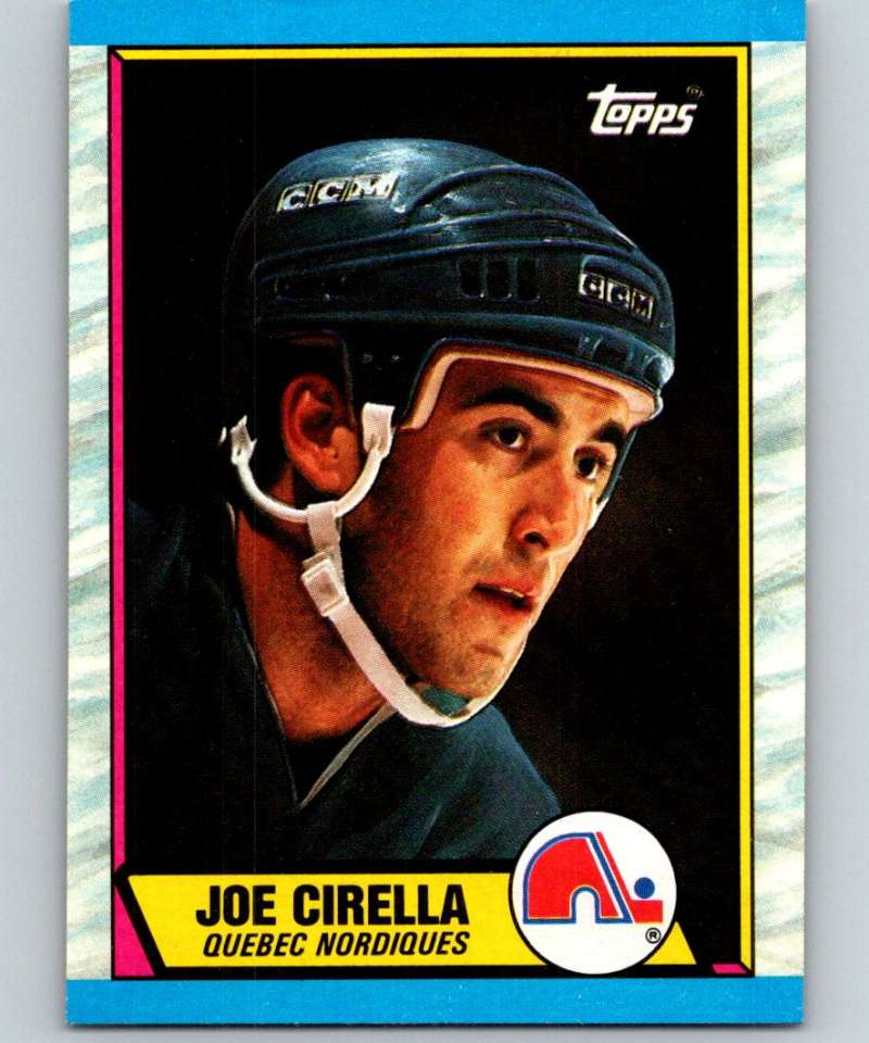 1989-90 Topps #130 Joe Cirella Nordiques NHL Hockey Image 1
