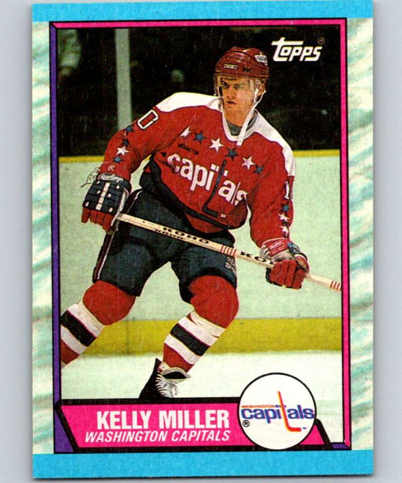 1989-90 Topps #131 Kelly Miller Capitals NHL Hockey Image 1