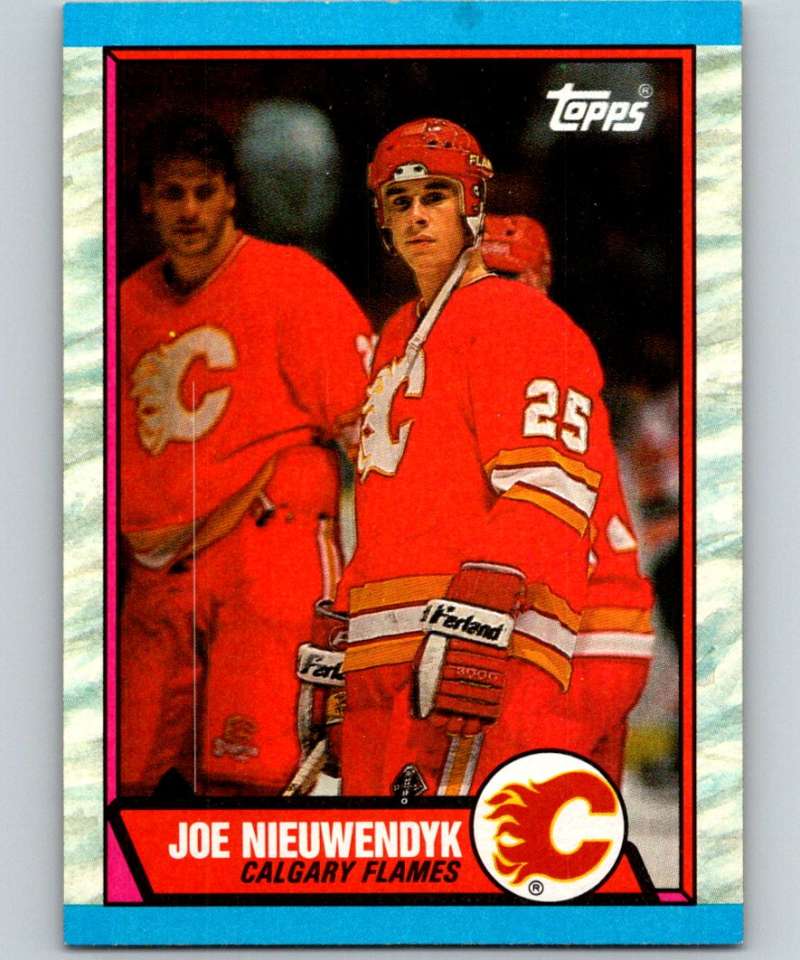 1989-90 Topps #138 Joe Nieuwendyk Flames NHL Hockey Image 1