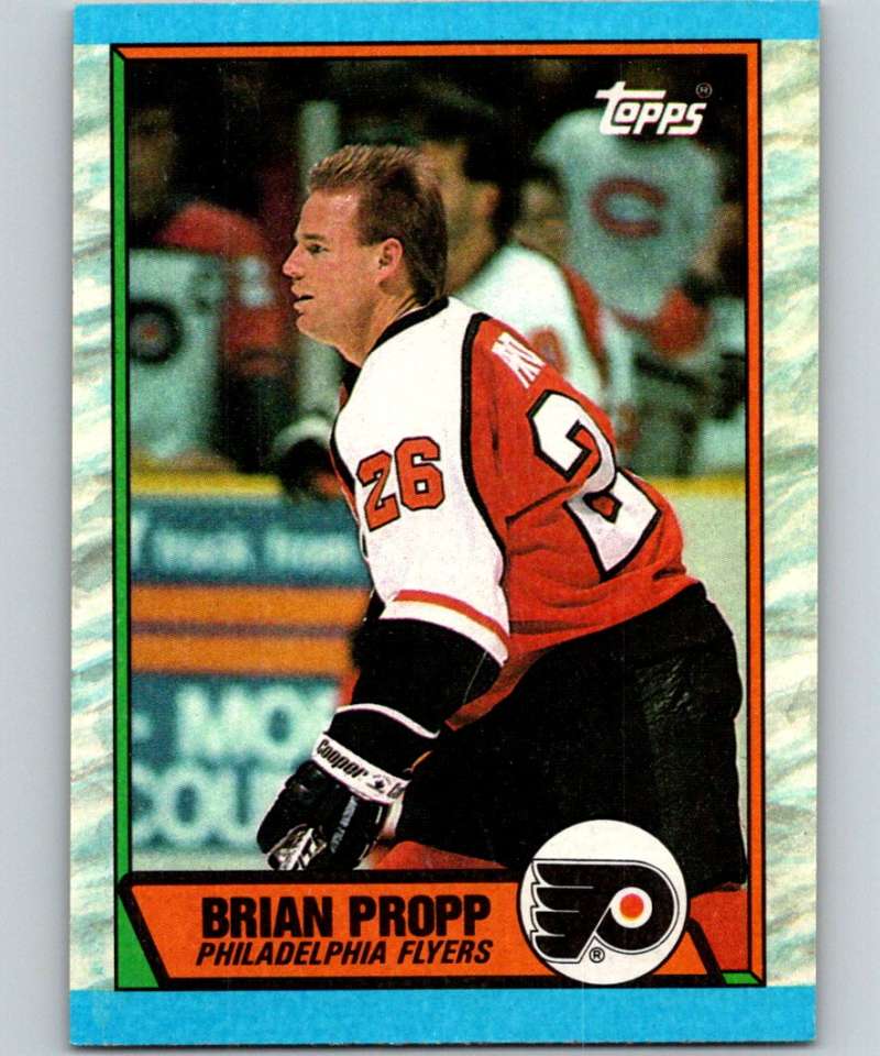 1989-90 Topps #139 Brian Propp Flyers NHL Hockey Image 1